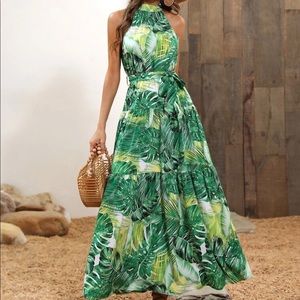 Never worn, size XL shein tropical dress